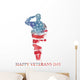 Veterans Day American Flag Wall Decal