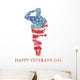 Veterans Day American Flag Wall Decal