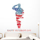 Veterans Day American Flag Wall Decal