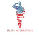 Veterans Day American Flag Wall Decal