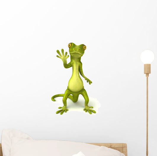 Waving Gecko Wall Decal