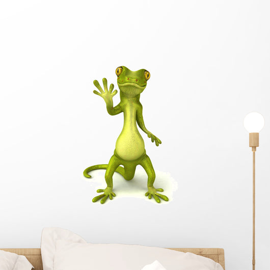 Waving Gecko Wall Decal