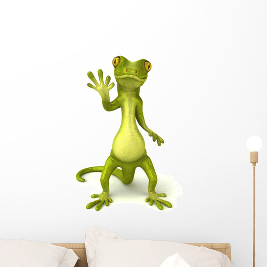 Waving Gecko Wall Decal