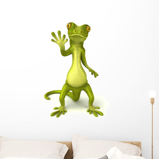 Waving Gecko Wall Decal