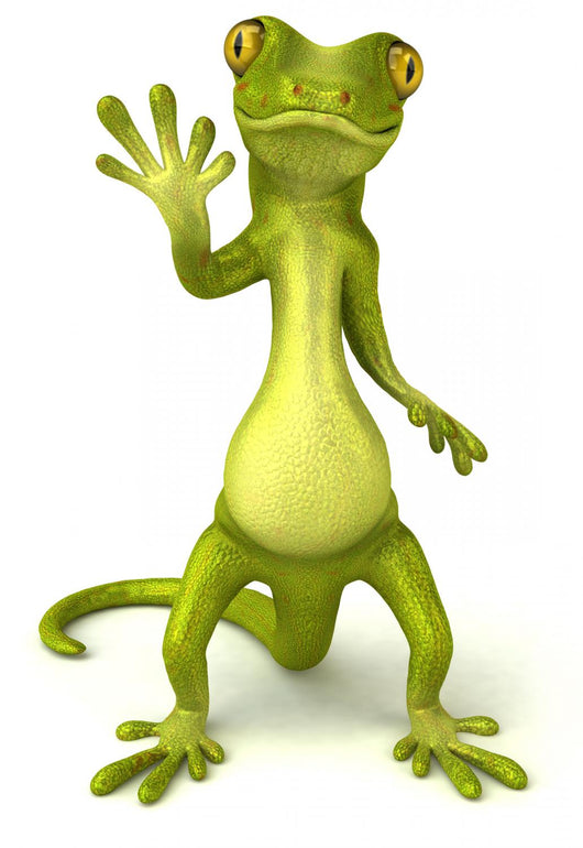 Waving Gecko Wall Decal