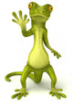 Waving Gecko Wall Decal