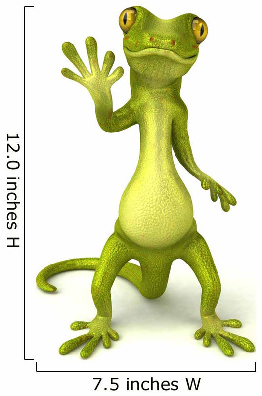 Waving Gecko Wall Decal