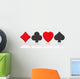 Set Four Symbols Poker Wall Decal