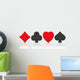 Set Four Symbols Poker Wall Decal