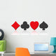 Set Four Symbols Poker Wall Decal