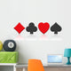 Set Four Symbols Poker Wall Decal