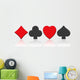 Set Four Symbols Poker Wall Decal