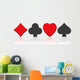 Set Four Symbols Poker Wall Decal