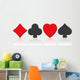 Set Four Symbols Poker Wall Decal