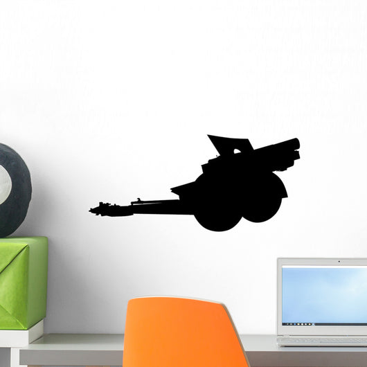Artillery Guns Military Silhouette Wall Decal
