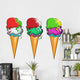 Set of Cartoon Icecreme Wall Decal