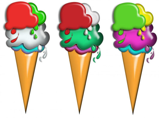 Set of Cartoon Icecreme Wall Decal