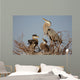 Great Blue Heron With Babies Wall Mural