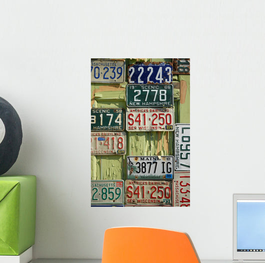 antique license plates Wall Mural