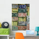 antique license plates Wall Mural