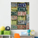 antique license plates Wall Mural