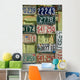 antique license plates Wall Mural