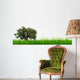3D Green Grass with Wall Decal