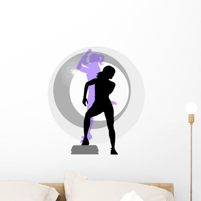 Step Wall Decal shown on a wall