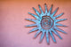 Mexican ornament of sun disc on the wall Wall Mural