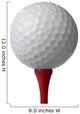Golf Ball on Red Tee Wall Decal