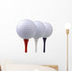 Golf Balls on Red White Blue Tees Wall Decal