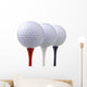 Golf Balls on Red White Blue Tees Wall Decal