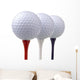 Golf Balls on Red White Blue Tees Wall Decal