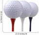 Golf Balls on Red White Blue Tees Wall Decal