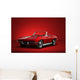 Red Vintage Convertible Automobile Wall Decal