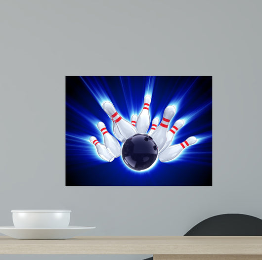 Bowling Strike Wall Mural