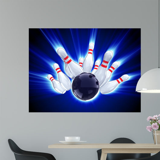 bowling strike Wall Mural
