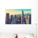 Aerial Downtown La Sunset Wall Decal
