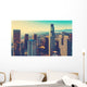 Aerial Downtown La Sunset Wall Decal