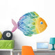 Rainbow Watercolor Fish Wall Decal