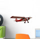 Red Airplane Isolated Wall Decal