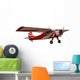 Red Airplane Isolated Wall Decal