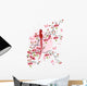 Cherry blossom and bird background Wall Mural