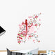 Cherry blossom and bird background Wall Mural