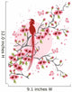 Cherry blossom and bird background Wall Mural