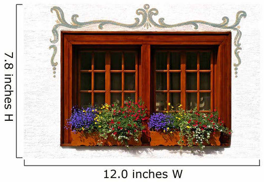 Colorful Flower Window Wall Decal