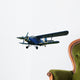 Blue Biplane Wall Decal