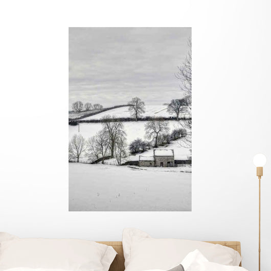 Bleak Winter Countryside Wall Decal