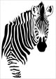 zebra B/N Wall Decal