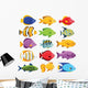 Colorful Coral Reef Tropical Wall Decal Sticker Set